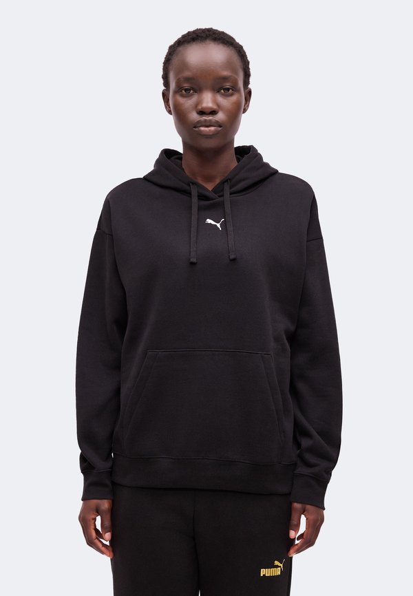 Puma ESS CENTERED CAT LOGO RELAXED HOODIE FL - Hoodie - black