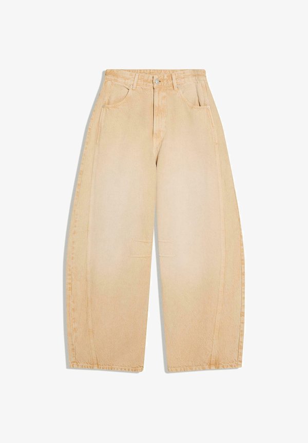 Bershka BARREL JEANS - Baggy Jeans - camel