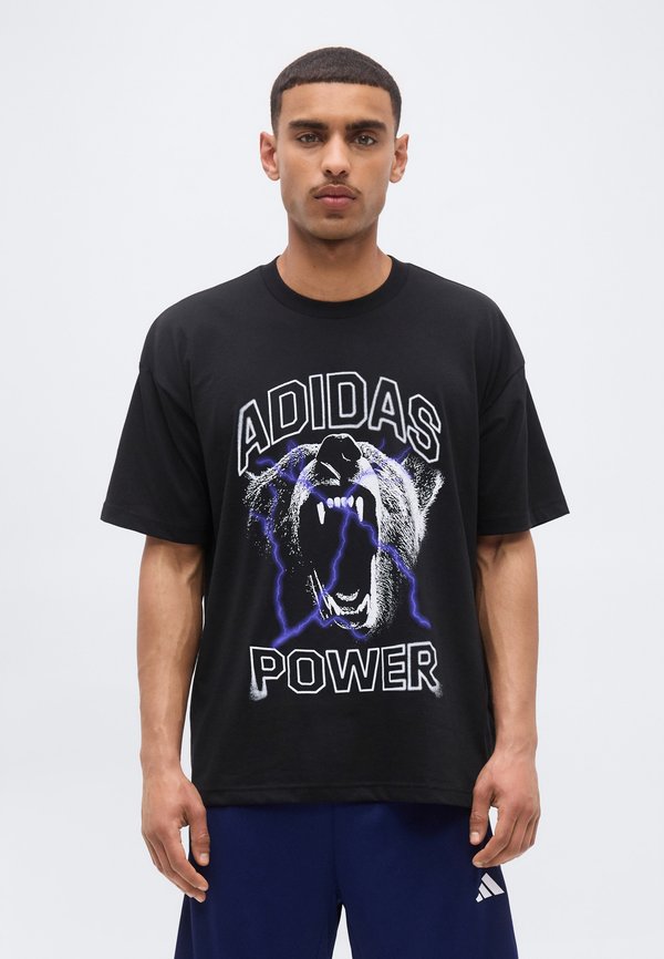 adidas Performance POWER TRAINING GRAPHIC - Sports T-shirt - black