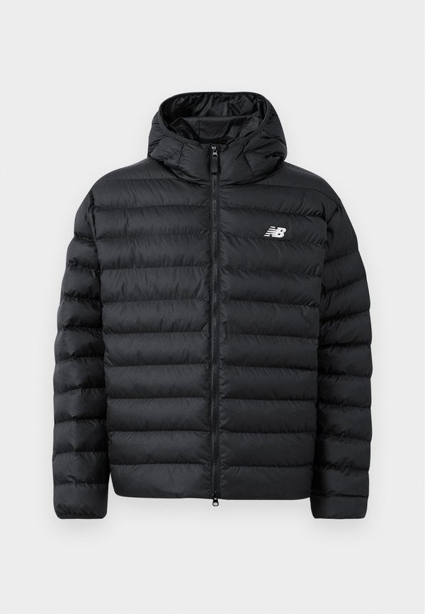 New Balance HOODED PUFFER JACKET - Winter jacket - black