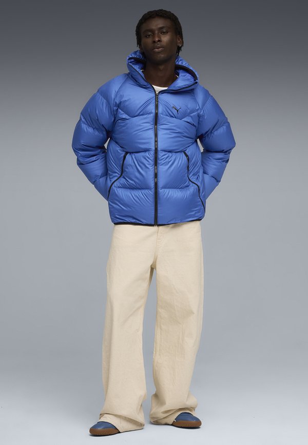 Puma PUFFER MIT KAPUZE - Down jacket - mountain blue