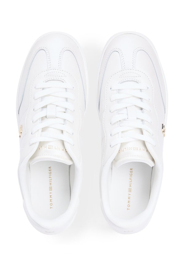 Tommy Hilfiger TH MONOGRAM METALLIC TRAINERS WITH LEATHER