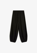 Bershka RUSTIC BLOOMER - TROUSERS - Trousers - black
