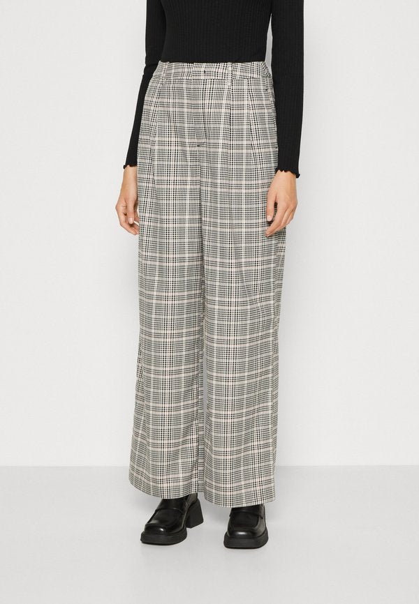 TOM TAILOR DENIM CHECK WIDE LEG PANT