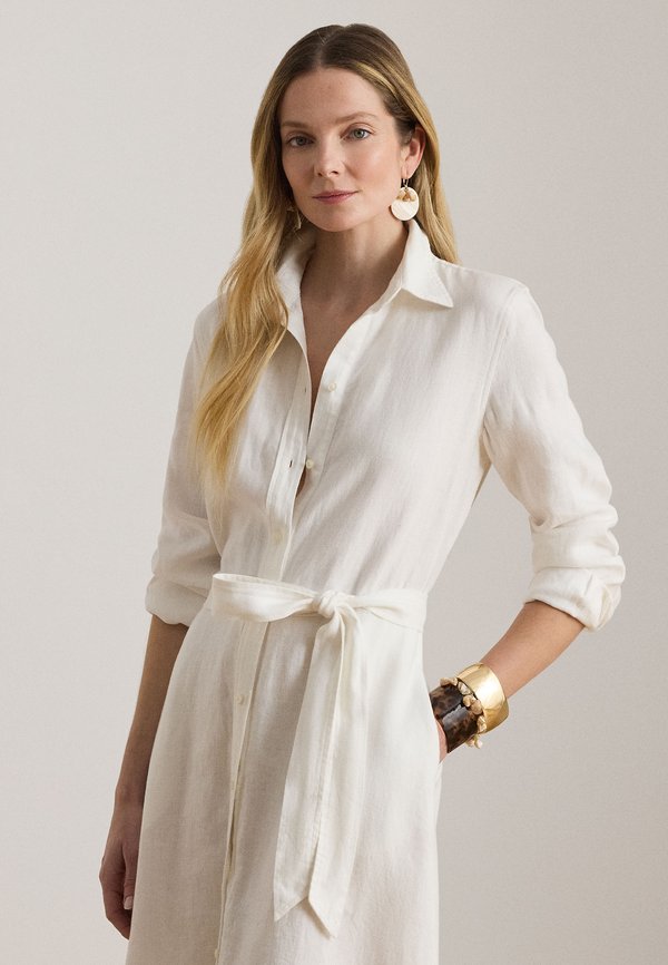 Lauren Ralph Lauren Petite BELTED LINEN SHIRTDRESS