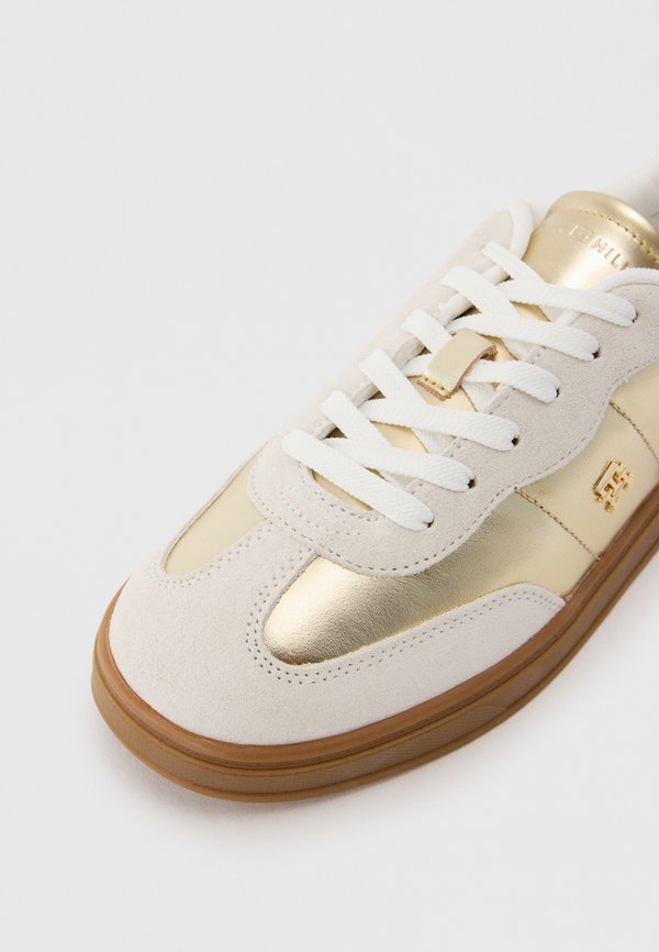 Tommy Hilfiger TH MONOGRAM METALLIC LEATHER TRAINERS