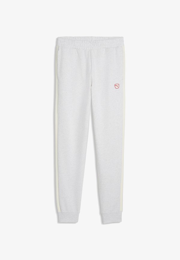 Puma ESSENTIALS ELEVATED JOGGINGHOSE - Tracksuit bottoms - white glow heather