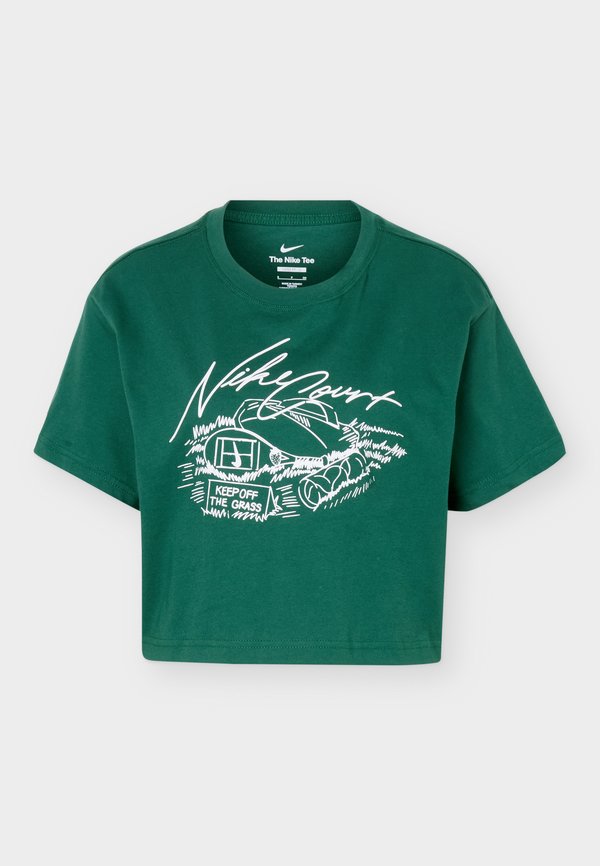Nike Performance TEE SLAM CROP - Print T-shirt - gorge green