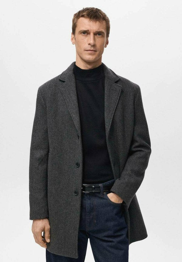 Mango Short coat - donkergrijs
