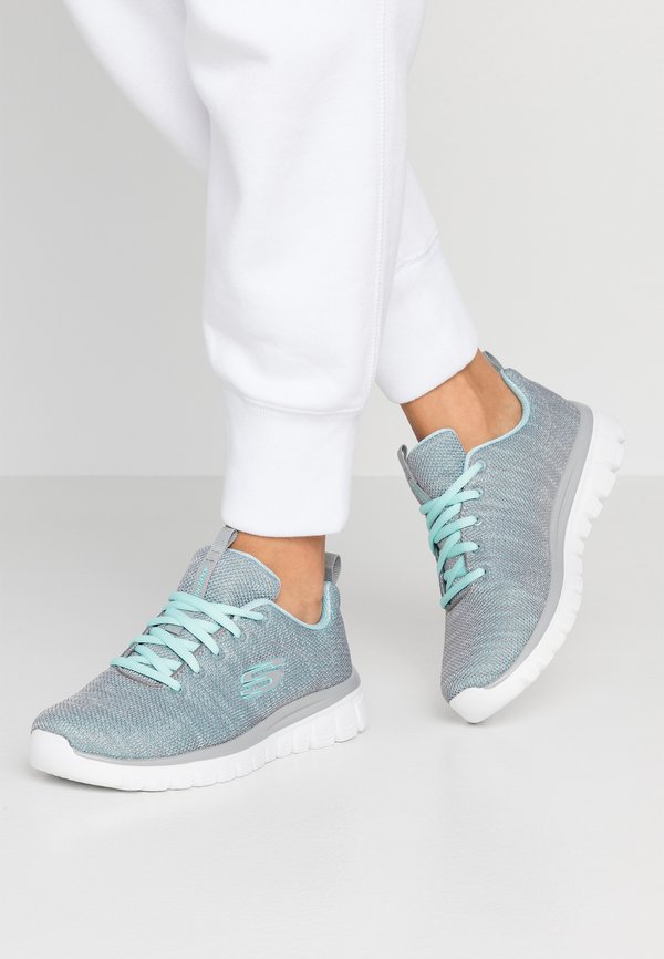 Skechers GRACEFUL - Trainers - gray/mint