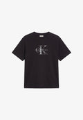 Calvin Klein Jeans BOXY HAND DRAWN MONOLOGO  - Print T-shirt - black
