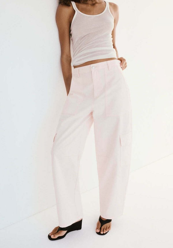 Mango ADULT - Relaxed fit jeans - light pink