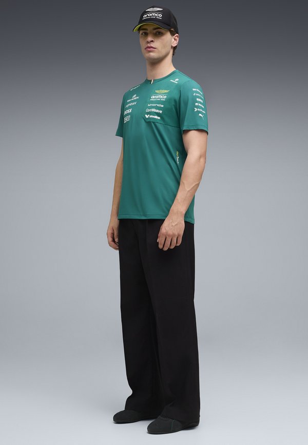 Puma PUMA X ASTON MARTIN ARAMCO F1® TEAM REPLICA T-SHIRT UNISEX - Print T-shirt - green lux