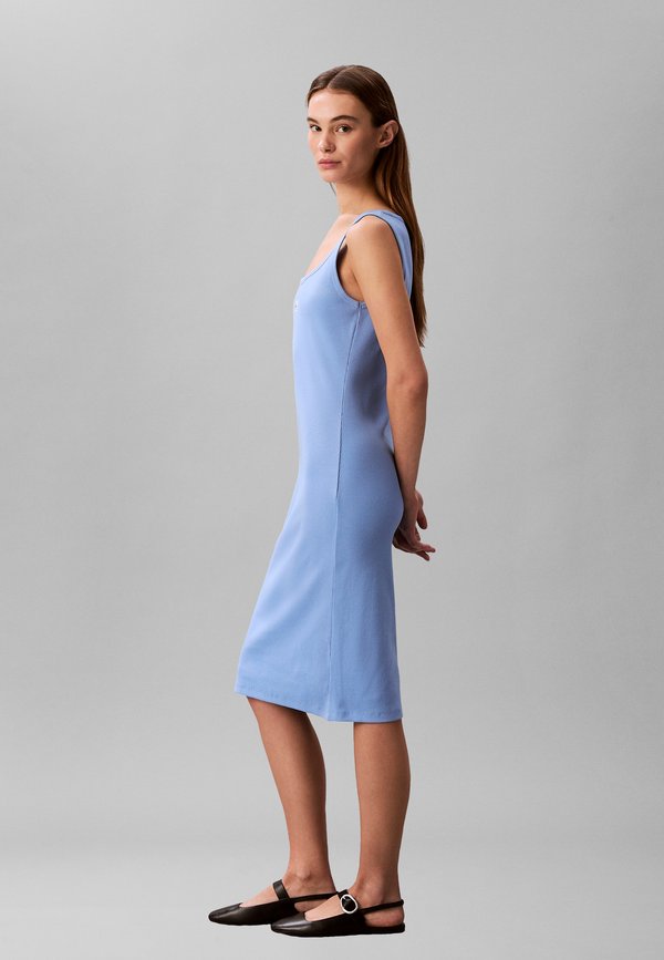 Calvin Klein Jeans BABY LABEL SQUARE  - Jersey dress - blue descent