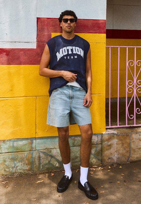 Bershka Denim shorts - light blue