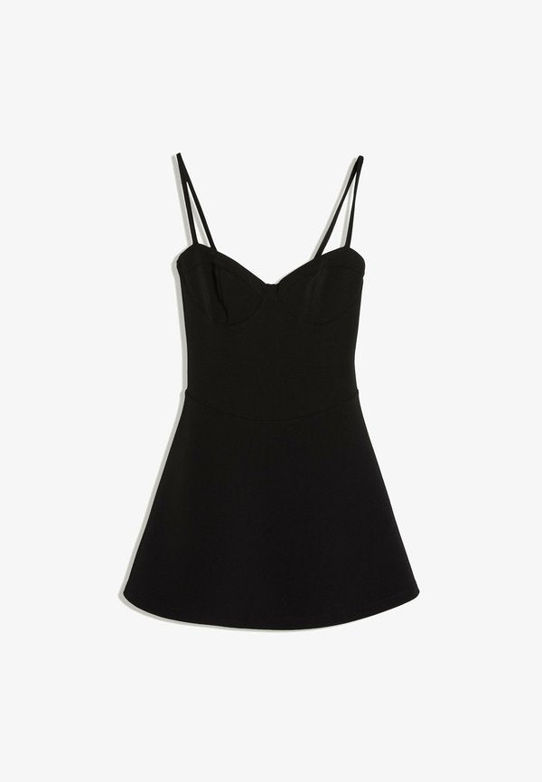 Bershka STRAPPY CORSET - MINI DRESS - Day dress - black