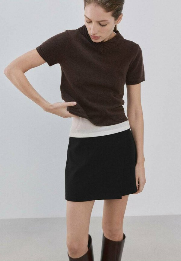 Mango A-line skirt - black