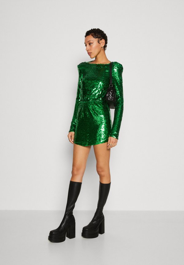 NA-KD SEQUIN DETAIL DEEP BACK MINI DRESS