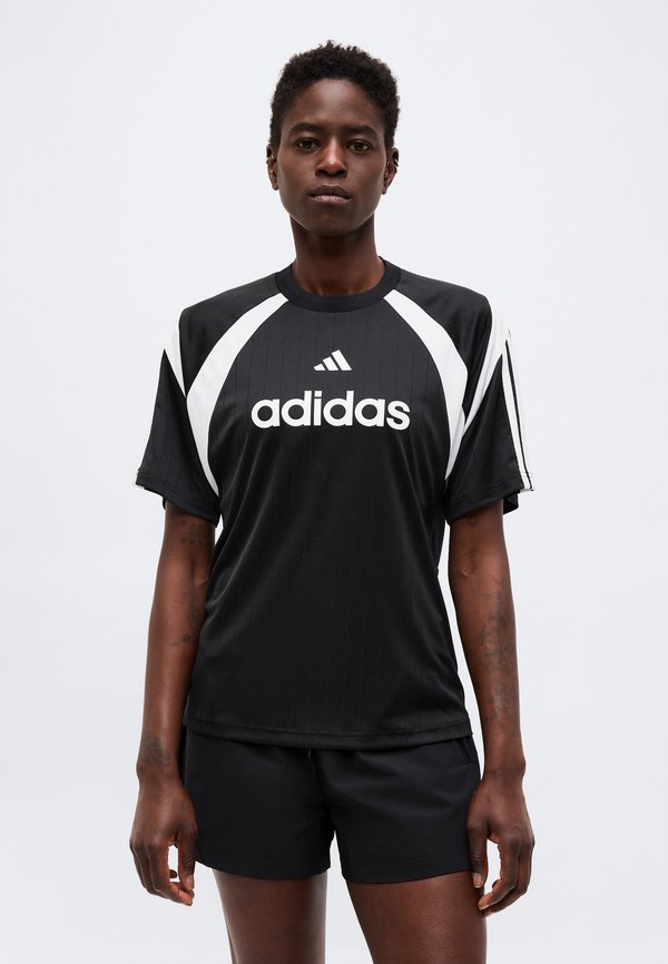 adidas Sportswear HOUSE OF TIRO - Print T-shirt - black/white