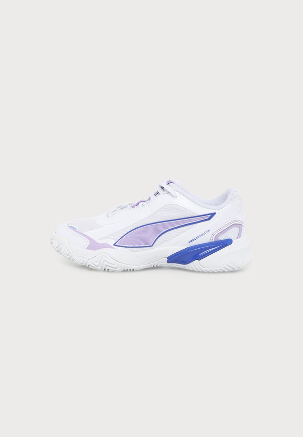 Puma SOLARSTRIKE - Handball shoes - puma white/light lavender/royal sapphire