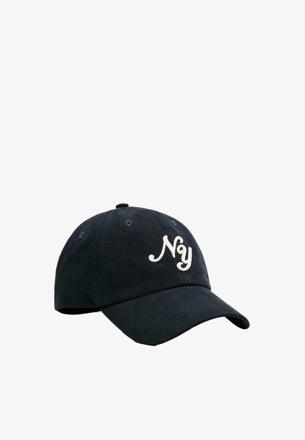 Bershka EMBROIDERED - Cap - dark blue