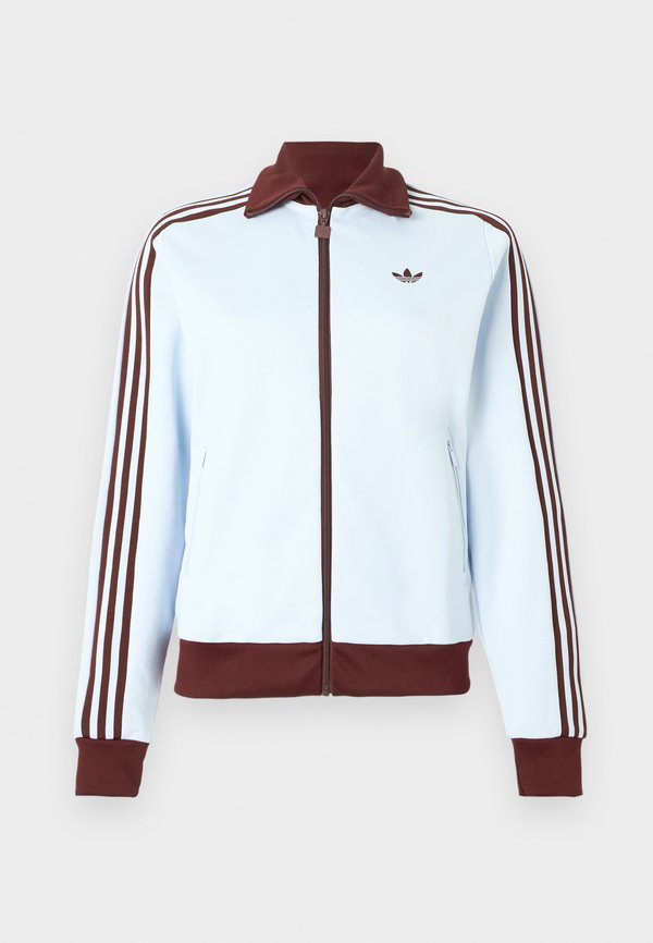 adidas Originals CLASSIC TT - Zip-up sweatshirt - crystal sky/maroon