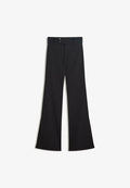 Bershka FLARED BENGALINE - TROUSERS - Trousers - black