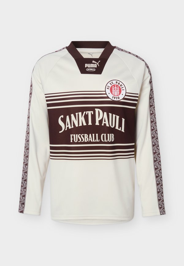 Puma FC ST. PAULI KING  - Long sleeved top - alpine snow/dark chocolate