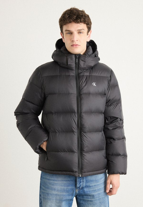 Calvin Klein Jeans LS NYLN ZP OFF HD DW - Down jacket - black