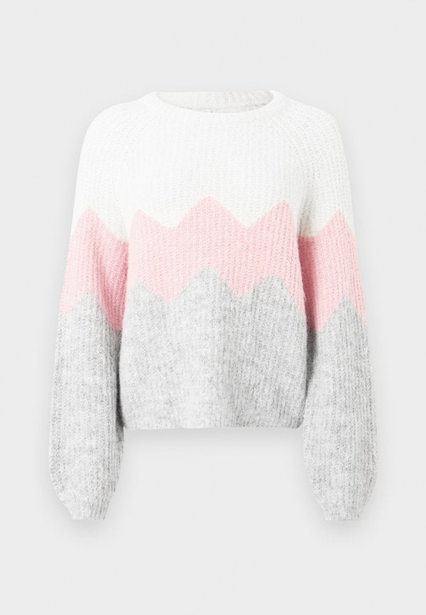 ONLY ONLMAE LIFE ZIGZAG O NECK