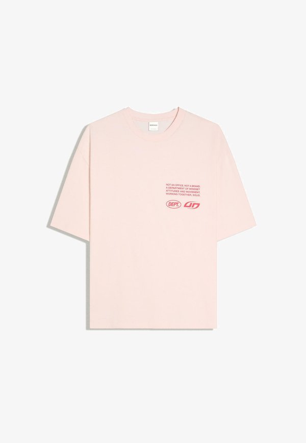 Bershka STREET LETTERING - TSHIRT - Print T-shirt - light pink