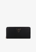 Guess LAUREL LARGE ZIP AROUND - Wallet - black