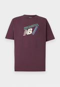New Balance UNISEX - Print T-shirt - cherry leather