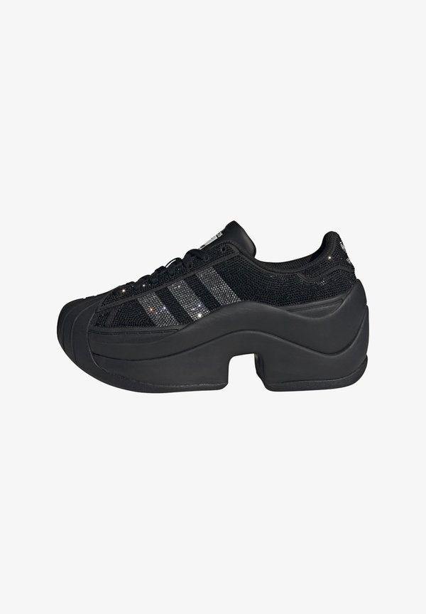 adidas Originals SUPERSTAR BOLD RHINESTONE - Trainers - core black/silver met/ftwr white