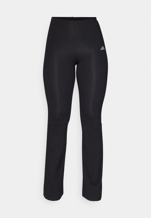 adidas Sportswear ESSENTIALS SMALL LOGO FLARED - Leggings - black/white