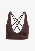 adidas Performance WE SCRUN LS - Light support sports bra - aurora coffee