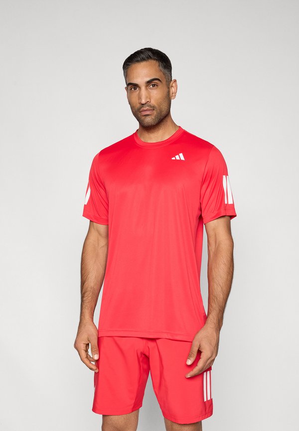 adidas Performance CLUB 3 STRIPES TEE - Sports T-shirt - pure ruby