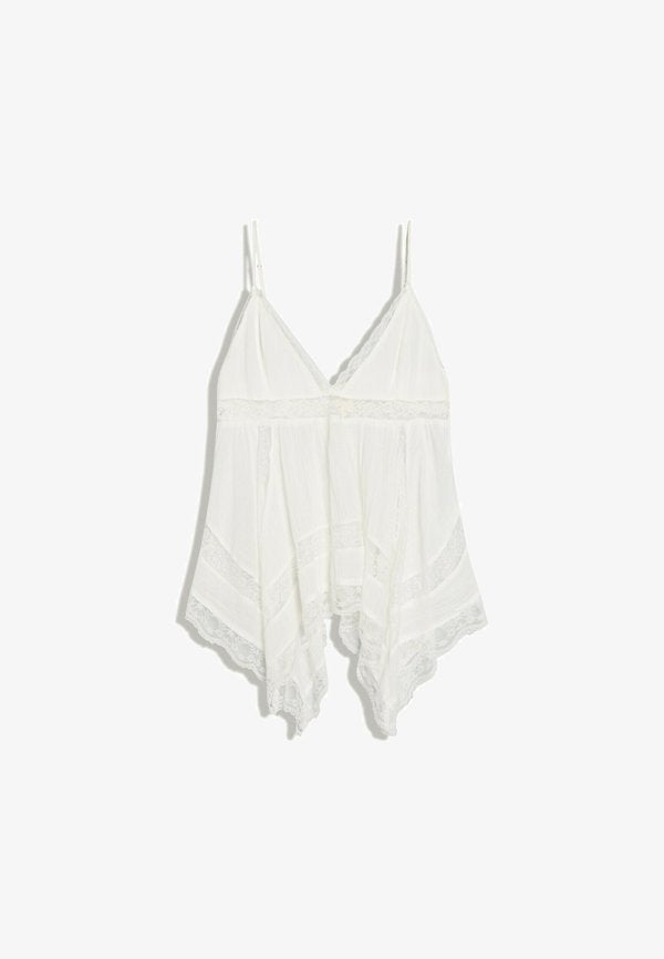Bershka LACE STRAPPY - TOP - Top - white