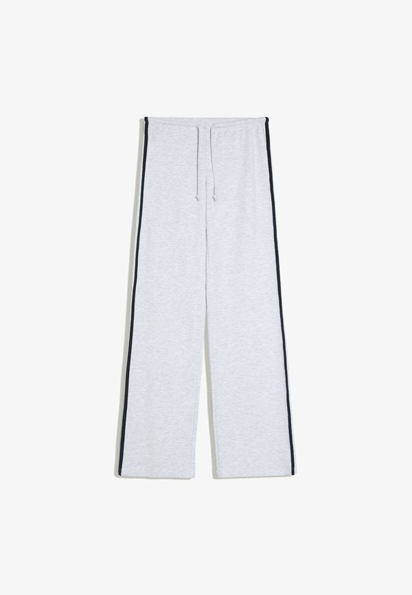 Bershka PLUSH WITH CONTRAST SIDE STRIPE - TROUSERS - Tracksuit bottoms - dark grey