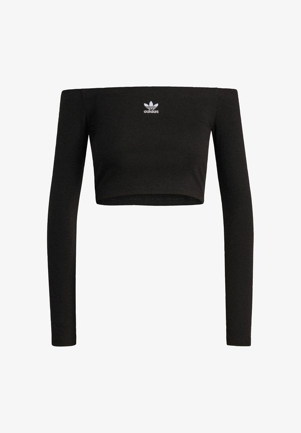 adidas Originals ESSENTIALS OFF SHOULDER LONGSLEEVE - Long sleeved top - black