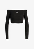adidas Originals ESSENTIALS OFF SHOULDER LONGSLEEVE - Long sleeved top - black