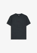 Bershka ROLL UP SHORT SLEEVE  - Print T-shirt - dark grey