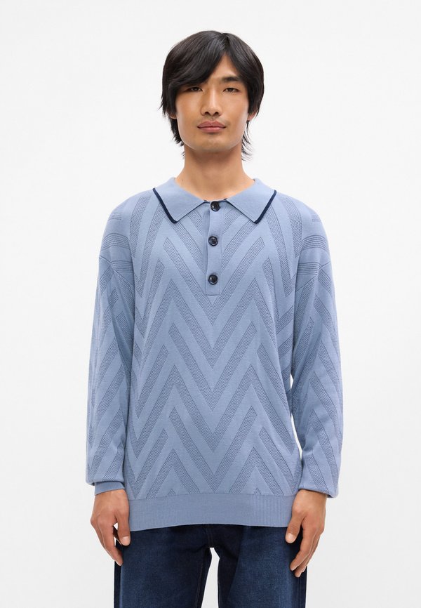 Scotch & Soda STRUCTURE LONG SLEEVE POLO
