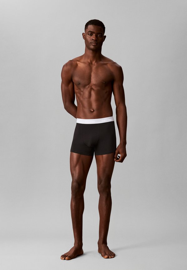 Calvin Klein Underwear 3 PACK - Trunks - black bodies w poseidon blue plein