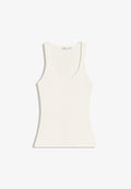 Bershka BASIC RIBBED - VEST TOP - Top - white