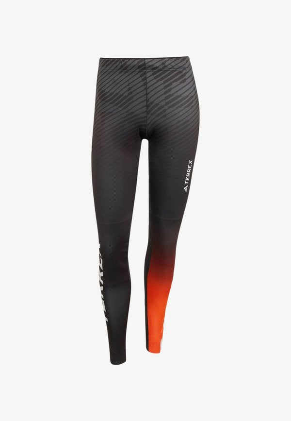 adidas Sportswear TERREX XPERIOR RACE  - Tights - semi impact orange   black   grey six