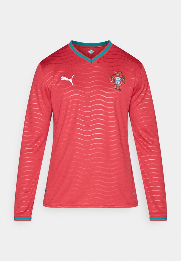 Puma PORTUGAL FPF HOME JERSEY REPLICA LS  - Football jersey - club red/green lagoon