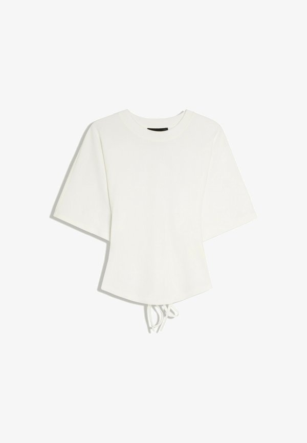 Bershka SHORT SLEEVE CORSET - T-SHIRT - Print T-shirt - white