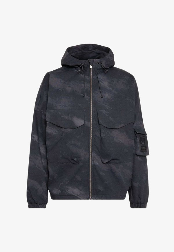 adidas Originals ADIDAS ORIGINALS CAMO JACKET - Summer jacket - black