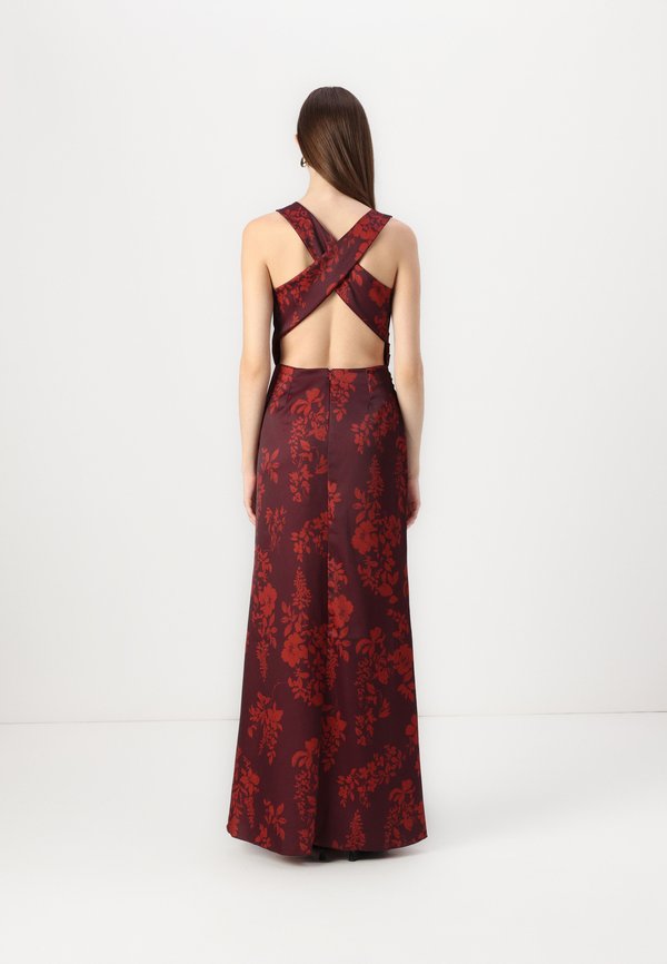WAL G. AUTUMN SASHA BACK CROSS MAXI